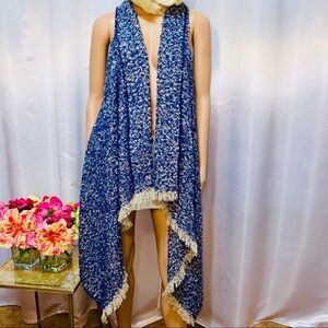 Sleeveless waterfall cardigan